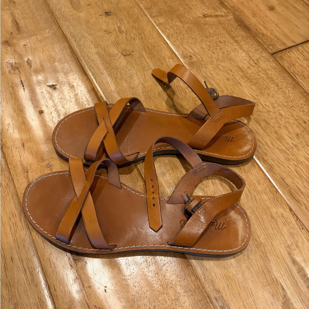 Madewell Boardwalk Crisscross Sandals brown